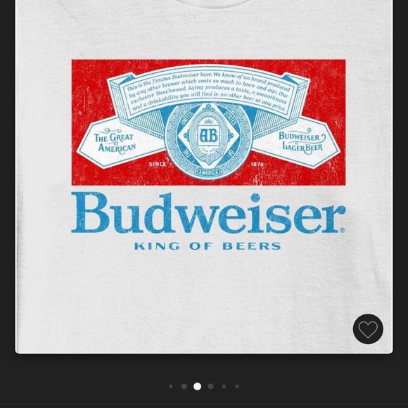 Men's Budweiser Short Sleeve Graphic T-Shirt
- White S - Picture 2 of 2